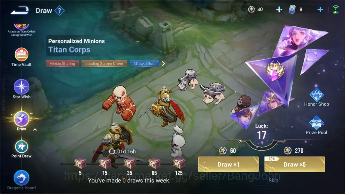 Honor of Kings Accounts Global | 44H 17S |Epic GaoChanggong, Rare Ata, Aug image 4