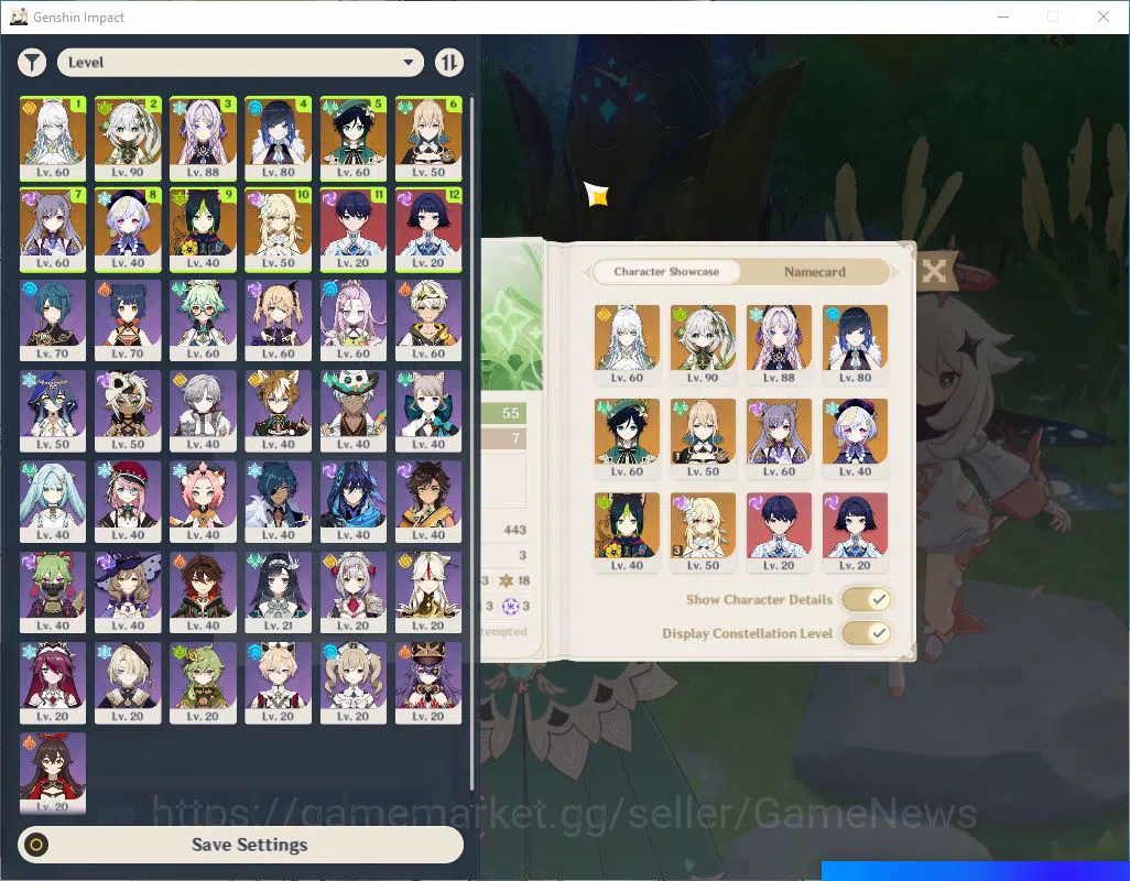 Genshin Impact Accounts Mid Game ASIA|AR 55|| 5 Limited +1(*5Weapon) |Zibai,Navida,Citlali,Yelan,Venti|1Skin|MC Female|Take 2