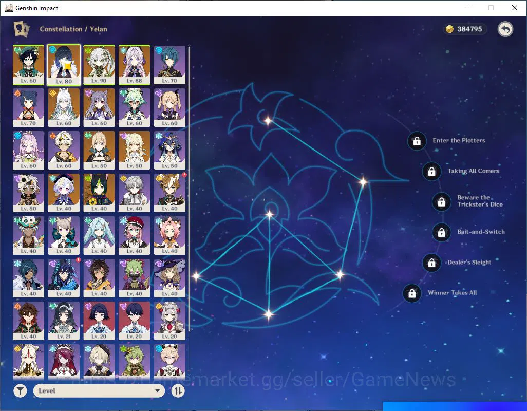 Genshin Impact Accounts Mid Game ASIA|AR 55|| 5 Limited +1(*5Weapon) |Zibai,Navida,Citlali,Yelan,Venti|1Skin|MC Female|Take 3