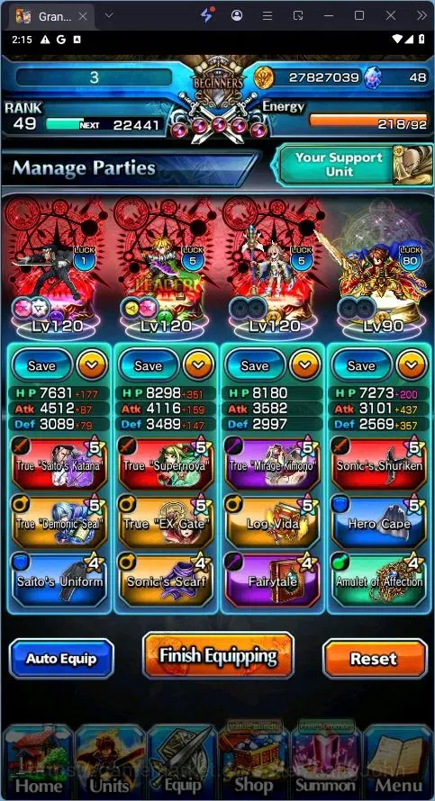 Grand Summoners Accounts Global | Rank 49 | 3 Ascend | Saito TW | WH Fen TW image 6
