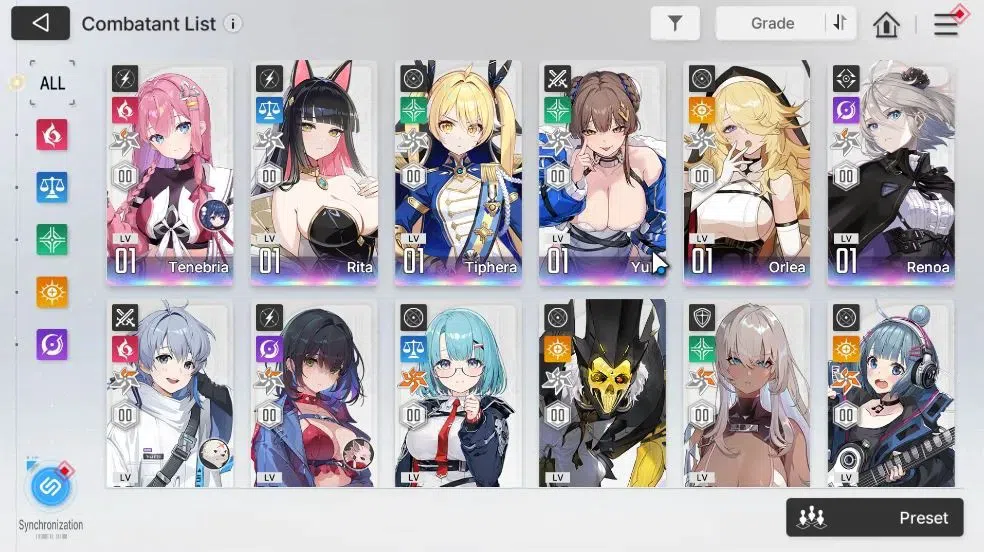 Chaos Zero Nightmare Accounts GLOBAL|Lv 54|6 SSR[Tenebria,Rita,Tiphera,Orlea,Ren image 3