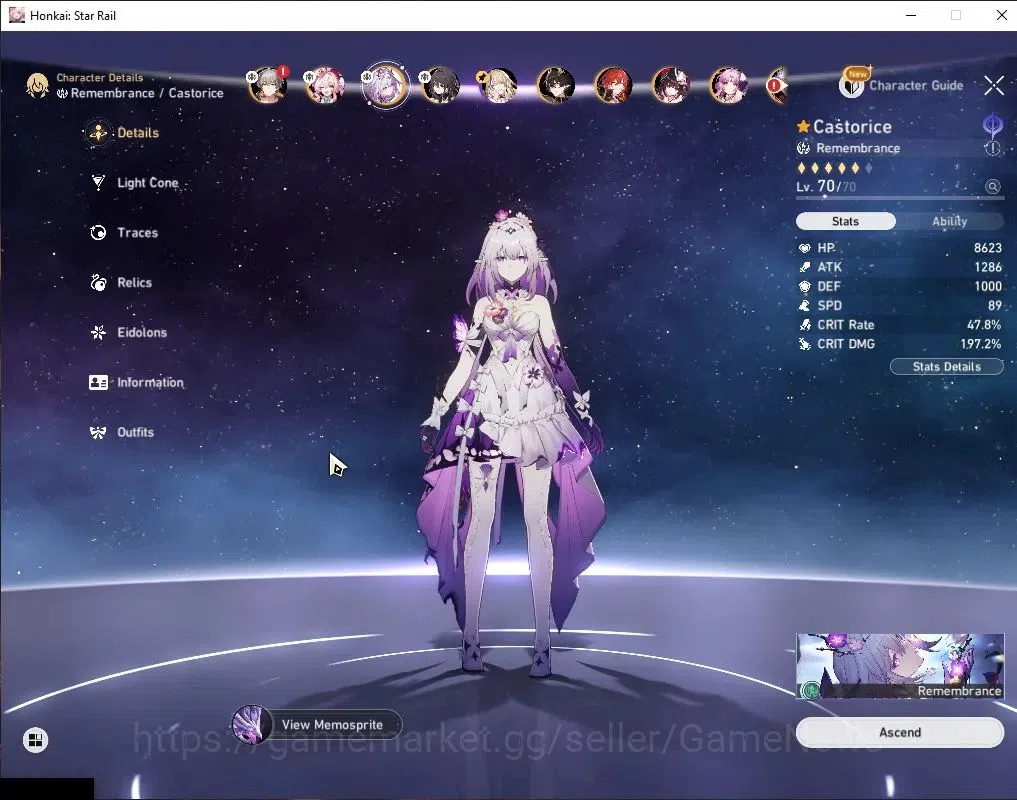 Honkai Star Rail Accounts Asia|TL 58|1 Golden Companion|7 Limited|Castorice+ image 15