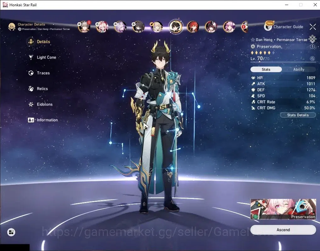 Honkai Star Rail Accounts Asia|TL 58|1 Golden Companion|7 Limited|Castorice+ image 19