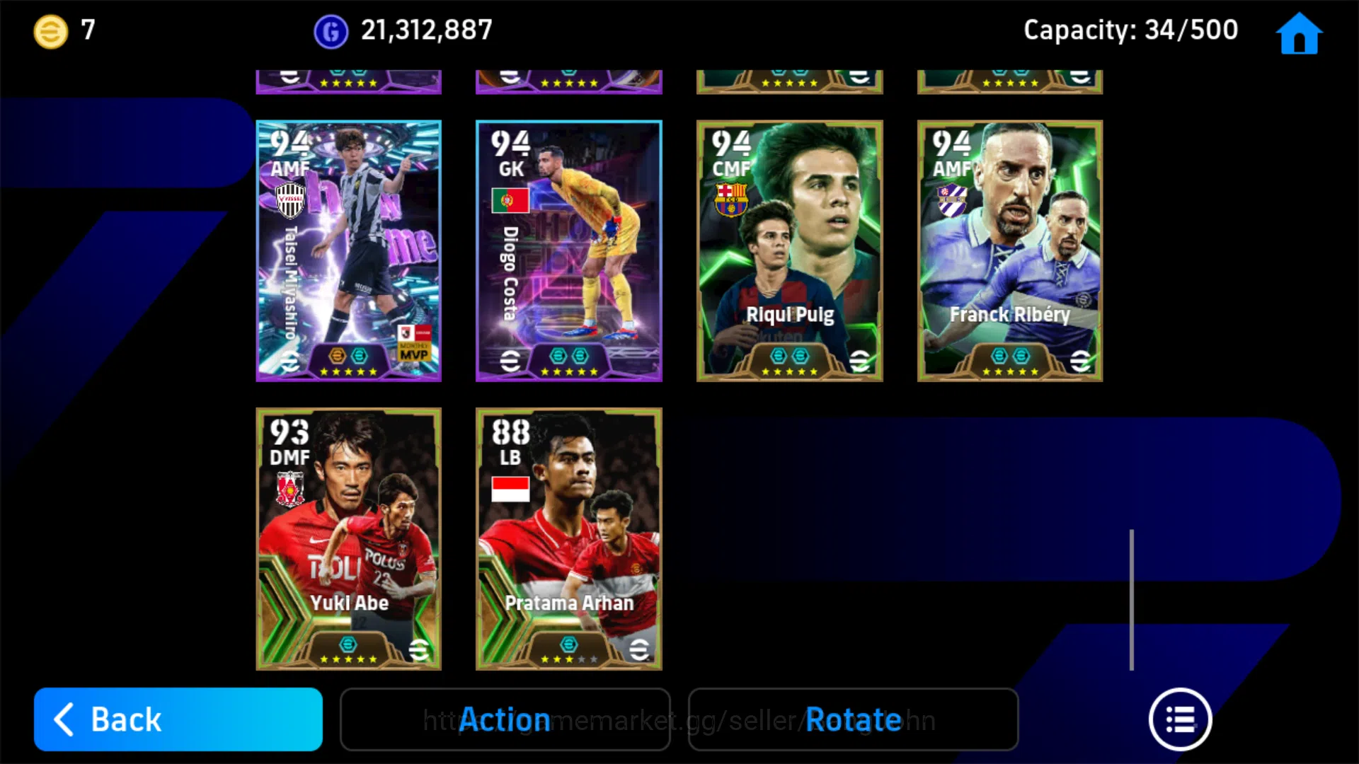 eFootball Accounts Others Power 3182 | Javier Zanetti Epic | Dean Huijsen Showtime | EFB569B 7