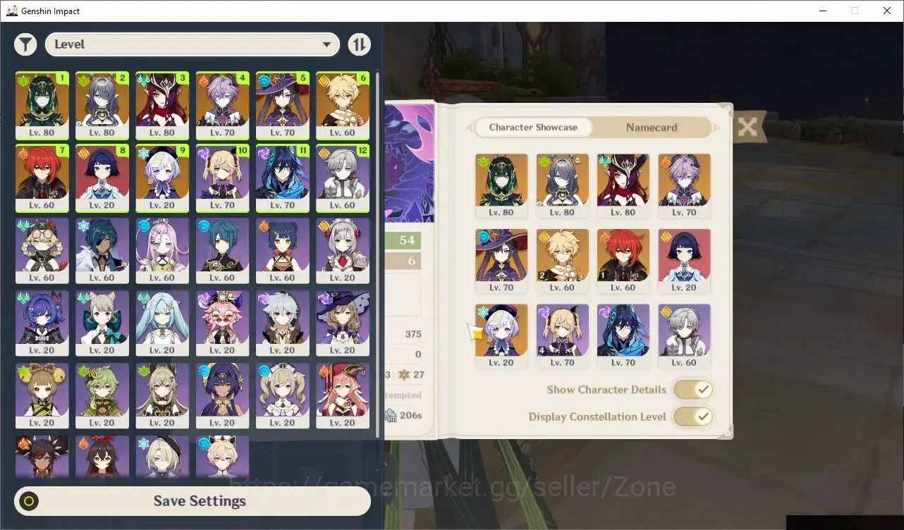 Genshin Impact Accounts ASIA|AR 54| Semi Premium Nefer 4 CHAR Limited (Nef image 2
