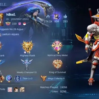 Mobile Legends: Bang Bang Accounts Collector Global|Skin 620|Mega|LEGEND Alucard+Franco+Gord+Johnson,Aspirant