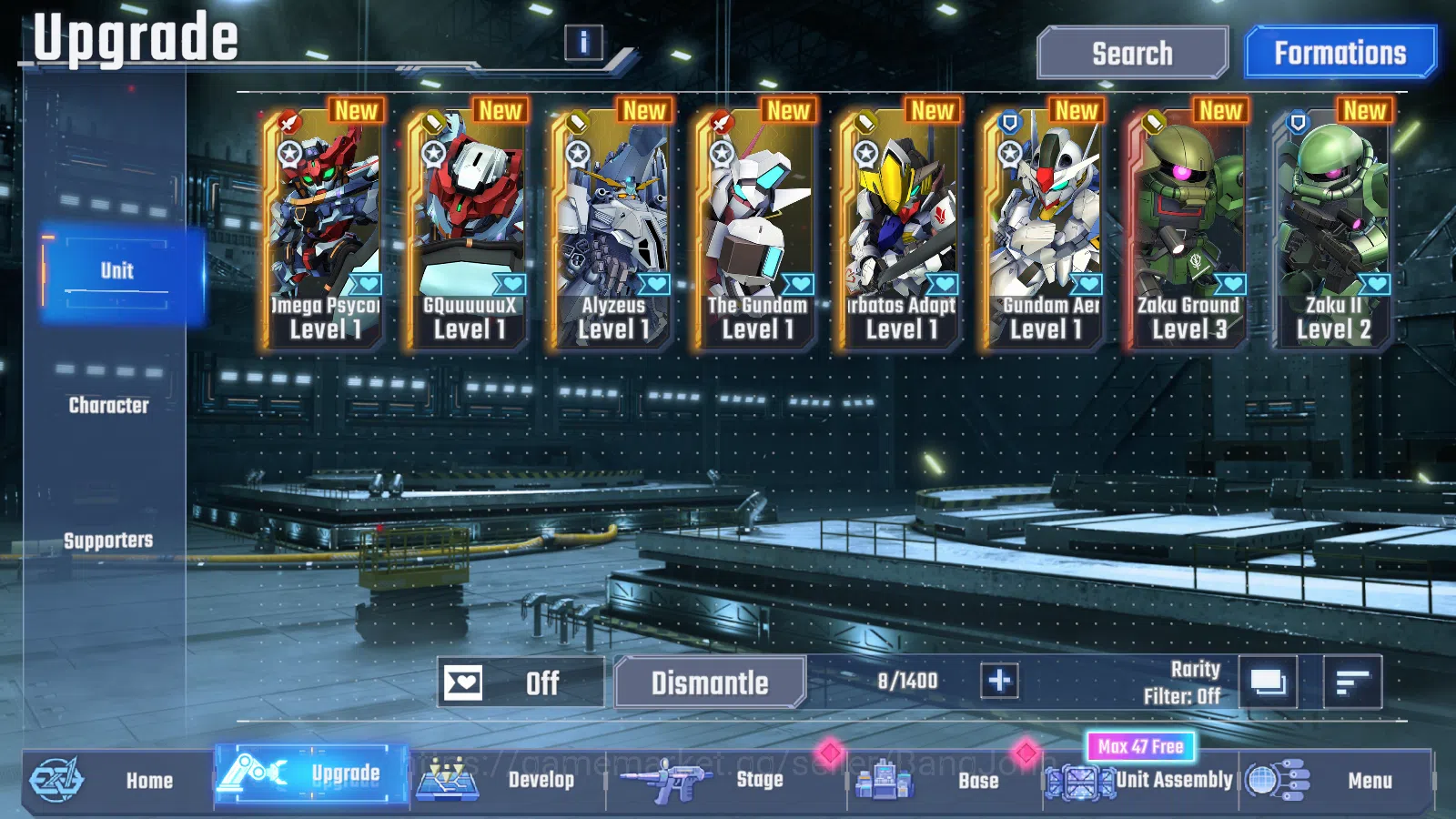 SD Gundam G Generation ETERNAL Accounts Global Rank 1 | FreshStory | 100+K Diamond, Selector Banner On, 6Gundam SSR+ 2Supp 2
