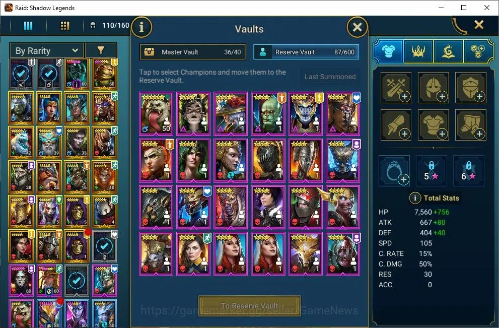Raid: Shadow Legends Accounts Lv 49|718K Power|23 Legendary(Alice,Ezio,Ninja,Wuk image 11