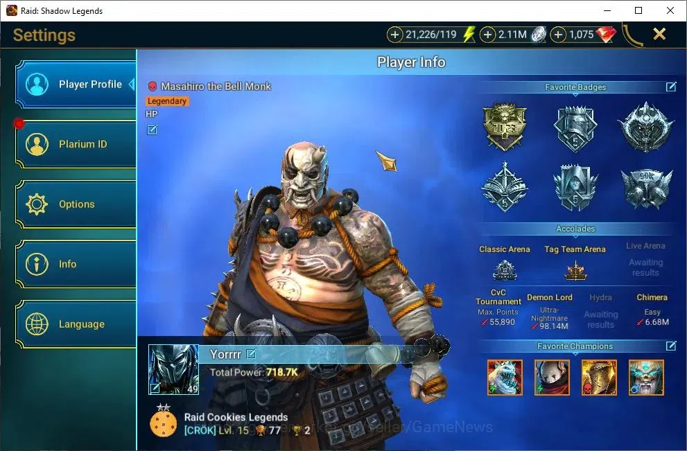 Raid: Shadow Legends Accounts Lv 49|718K Power|23 Legendary(Alice,Ezio,Ninja,Wuk image 2