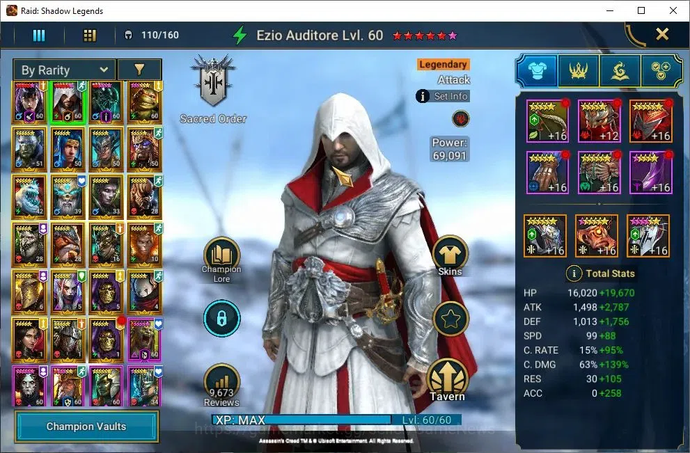Raid: Shadow Legends Accounts Lv 49|718K Power|23 Legendary(Alice,Ezio,Ninja,Wuk image 4
