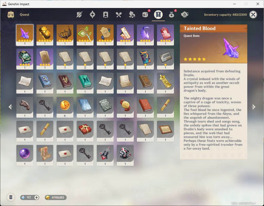 Genshin Impact Accounts Others ASIA | AR 53 end game | Raiden Shogun, Furina, Bennet, jean, Xingqiu, Aino, Fischl more 13
