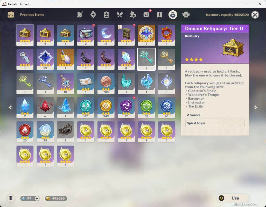 Genshin Impact Accounts Others ASIA | AR 53 end game | Raiden Shogun, Furina, Bennet, jean, Xingqiu, Aino, Fischl more 14