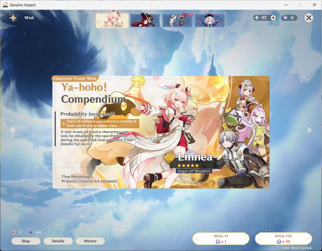 Genshin Impact Accounts Others ASIA | AR 53 end game | Raiden Shogun, Furina, Bennet, jean, Xingqiu, Aino, Fischl more 2