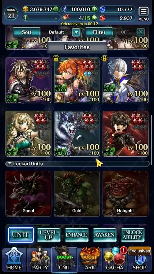 Last Cloudia Accounts Endgame GLOBAL|Rank 22|100K Crystal|Top Tier Unit [Princess GT Famille,G Lilaha,Shinboi Hime 2
