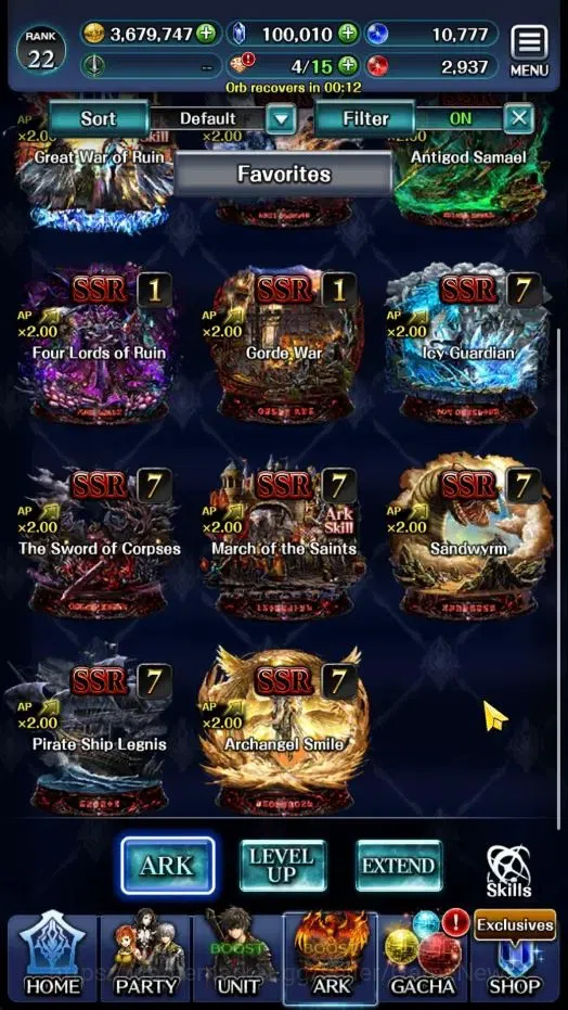Last Cloudia Accounts Endgame GLOBAL|Rank 22|100K Crystal|Top Tier Unit [Princess GT Famille,G Lilaha,Shinboi Hime 7