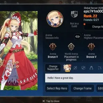 Epic Seven Accounts Starter Global Unverif|Starter|2 ML(F Lidicia,Salome)+Fenne,Estelle Etc.|PoH+Bless ON|CHECK