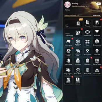 Honkai Star Rail Accounts Others Asia|TL 70|21 Limited|(Yao Guang,Sparkle,Mydei)+Sign,Hyacine,SW 999,The