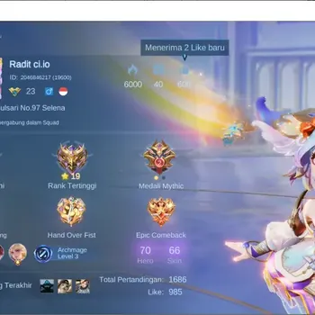 Mobile Legends: Bang Bang Accounts Others MONTON|Hero 70|Skin 66|V.E.N.O.M. Harley+EPIC NANA|Lightborn Fanny||10th