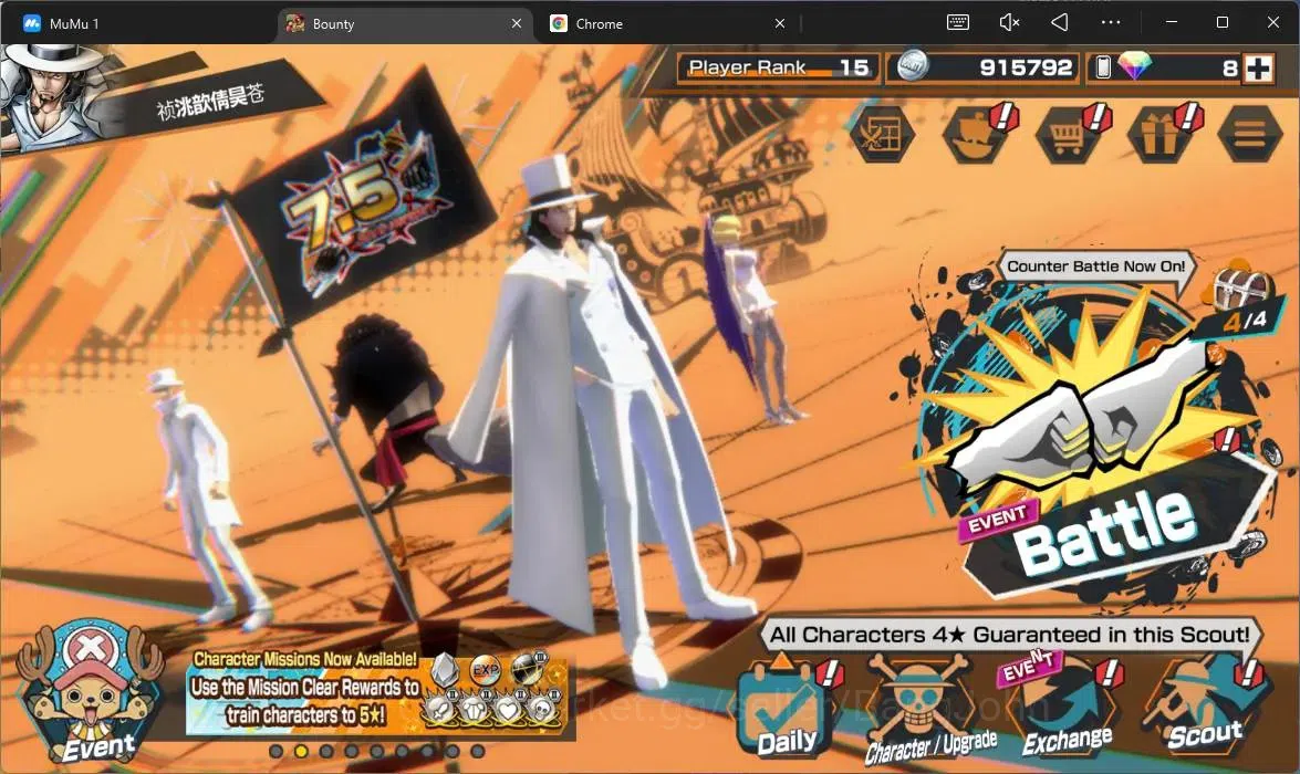 One Piece Bounty Rush Accounts High-End Global |EX 4|PR 15|GP Edward Newgate, KOP GolD.Roger, BM Kaido, AF Rob Lucci Max|RD 1