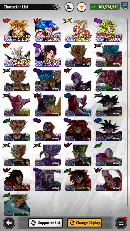Dragon Ball Legends Accounts 363M Total Power|LV 157|2LR+6UL+8LL|Broly:Fury,Bar image 4