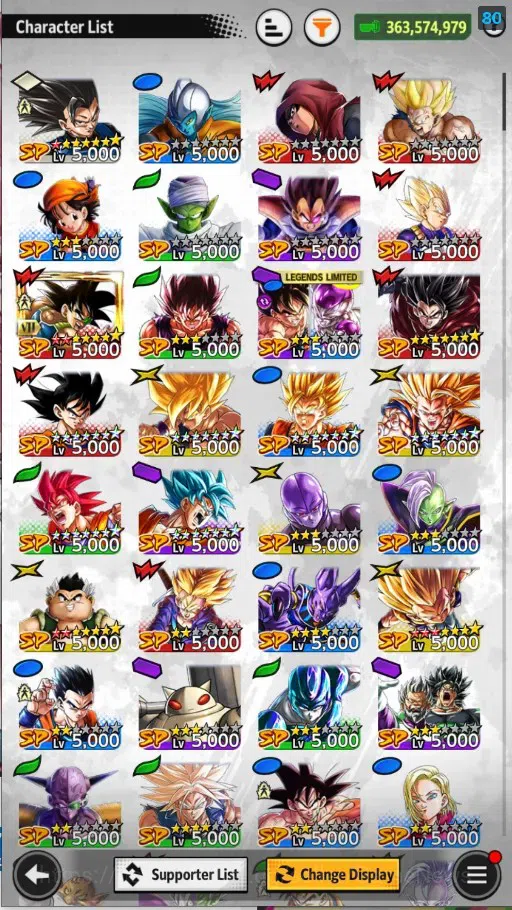 Dragon Ball Legends Accounts 363M Total Power|LV 157|2LR+6UL+8LL|Broly:Fury,Bar image 6