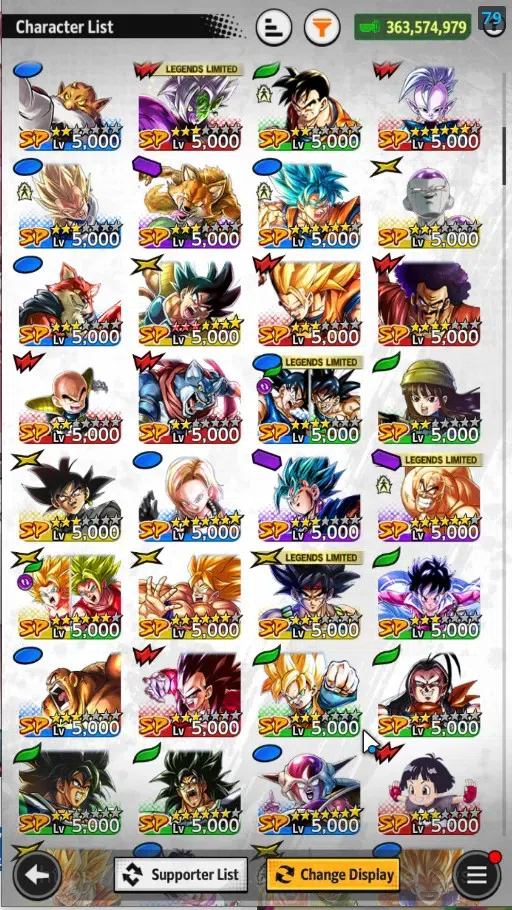 Dragon Ball Legends Accounts 363M Total Power|LV 157|2LR+6UL+8LL|Broly:Fury,Bar image 7