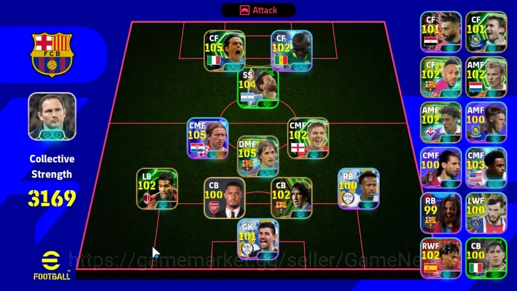 eFootball Accounts Legends & Iconic Players Android|Power 3169|9 Epic Edmilson,Filippo Iinzaghi,Carles Puyol,Rui Costa|9 1