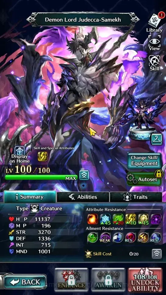 Last Cloudia Accounts GLOBAL|Rank 11|Top Tier Unit [Demon Lord Judecca-S image 2