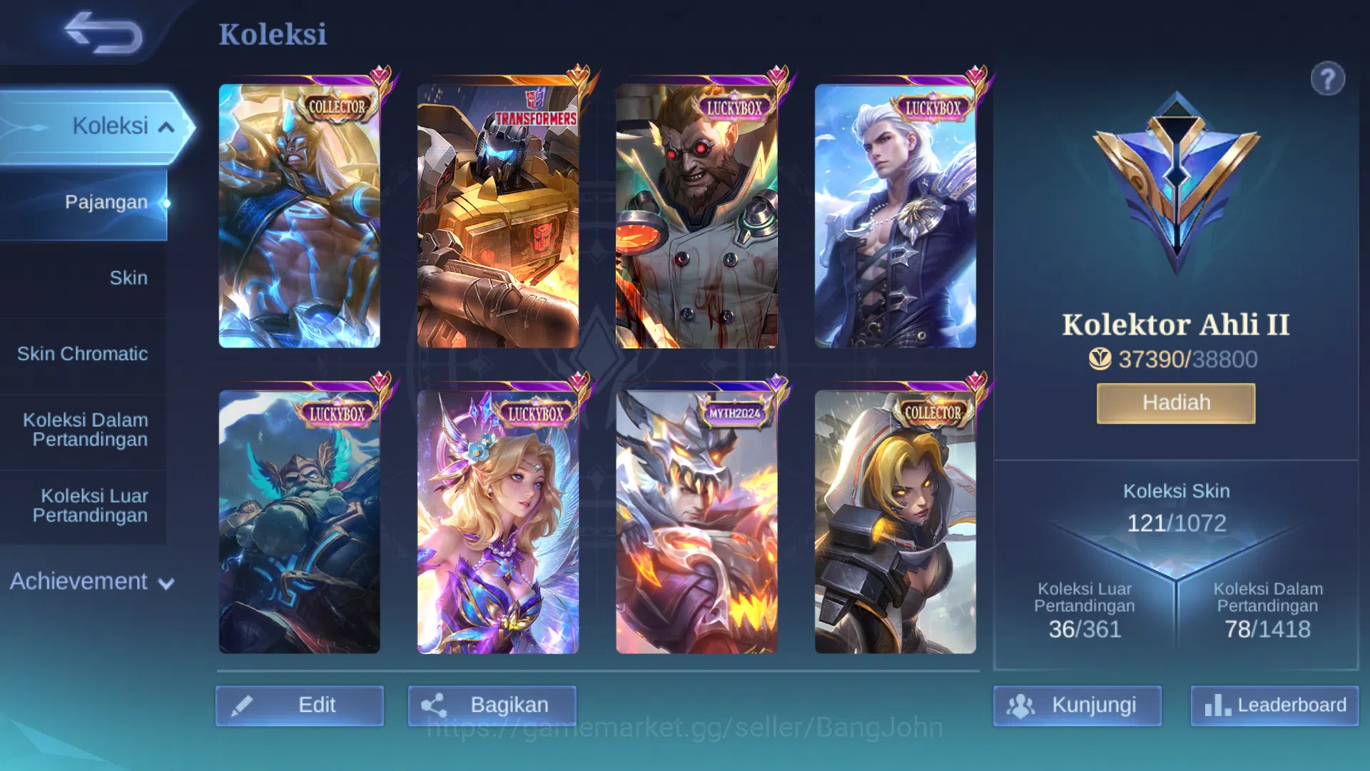 Mobile Legends: Bang Bang Accounts Hero 65 | Skin 121 | Collector Aldous | Luckybox A image 11