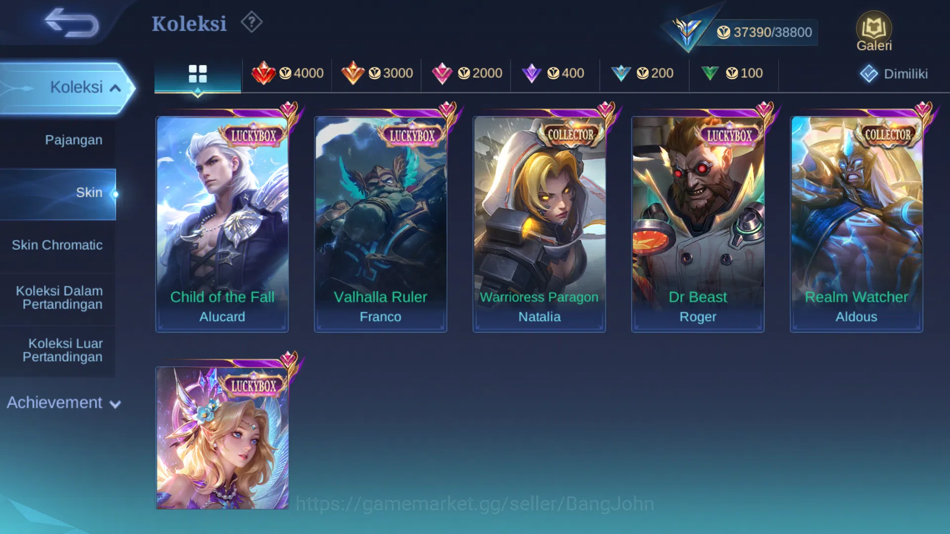 Mobile Legends: Bang Bang Accounts Hero 65 | Skin 121 | Collector Aldous | Luckybox A image 3