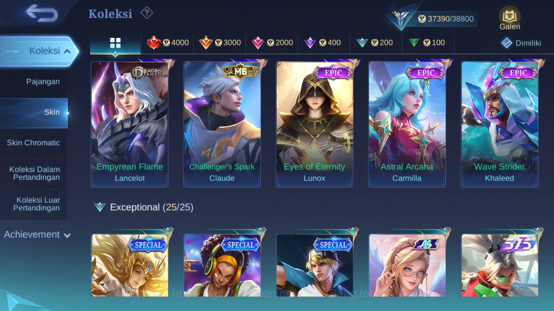 Mobile Legends: Bang Bang Accounts Hero 65 | Skin 121 | Collector Aldous | Luckybox A image 7