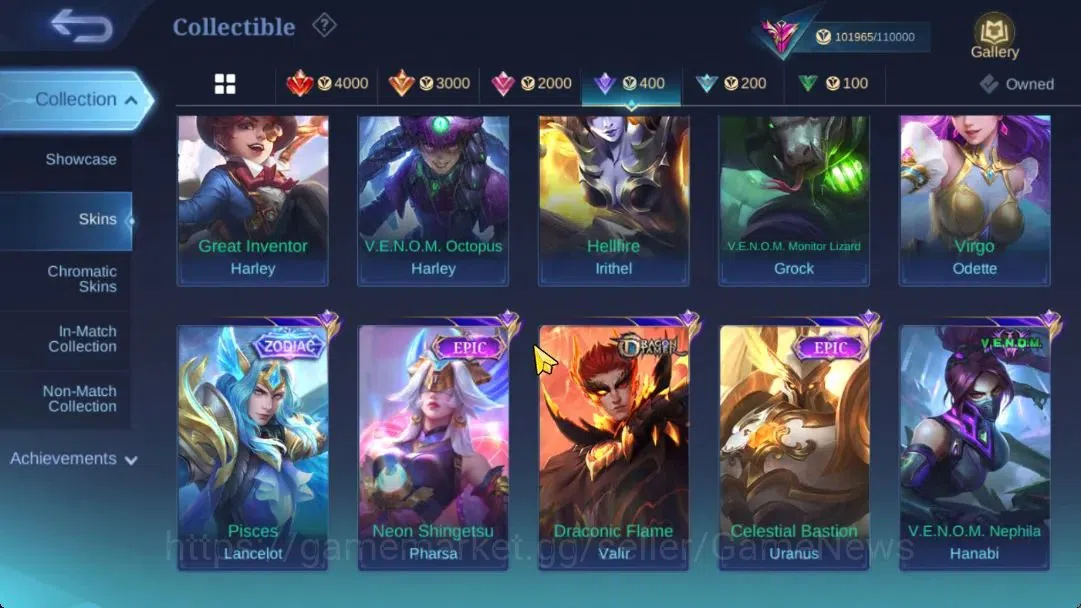 Mobile Legends: Bang Bang Accounts Hero 132|Skin 340|High Rank Imo 117|Legend(Lunox), image 11