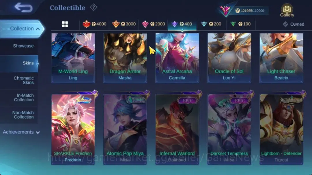Mobile Legends: Bang Bang Accounts Hero 132|Skin 340|High Rank Imo 117|Legend(Lunox), image 13