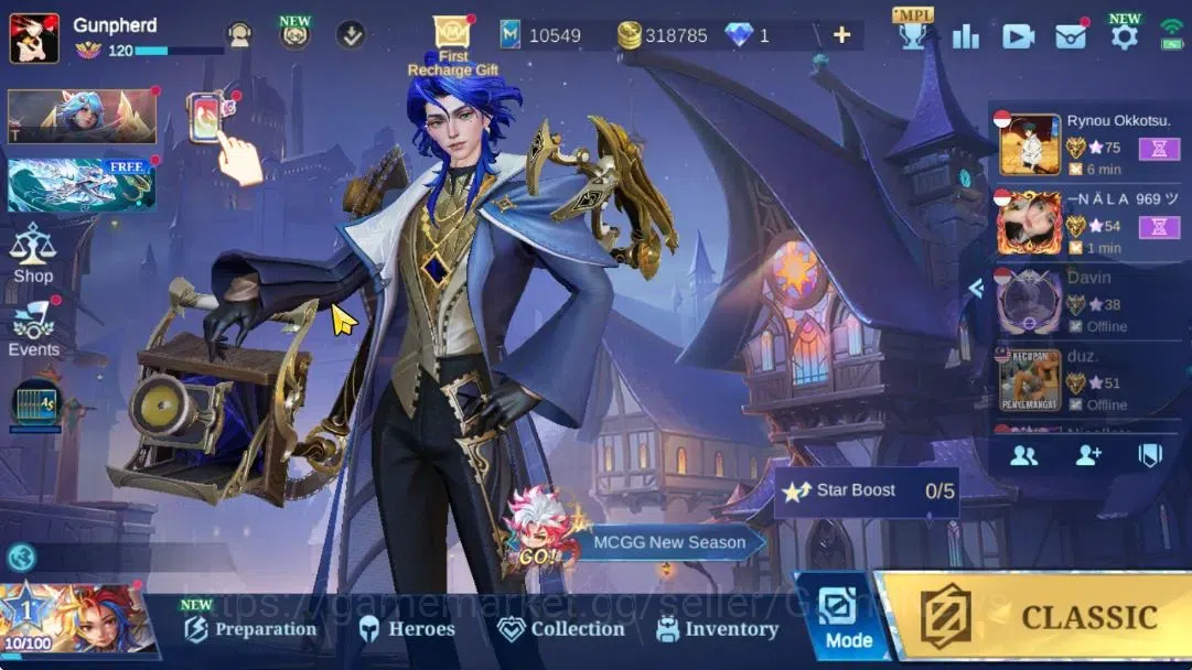Mobile Legends: Bang Bang Accounts Hero 132|Skin 340|High Rank Imo 117|Legend(Lunox), image 2