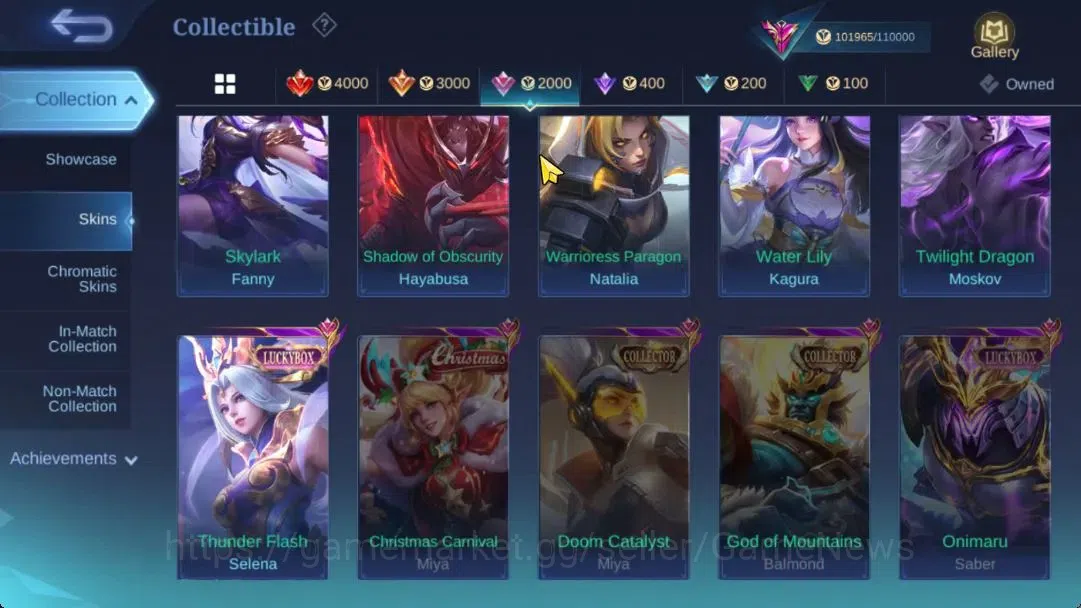 Mobile Legends: Bang Bang Accounts Hero 132|Skin 340|High Rank Imo 117|Legend(Lunox), image 8