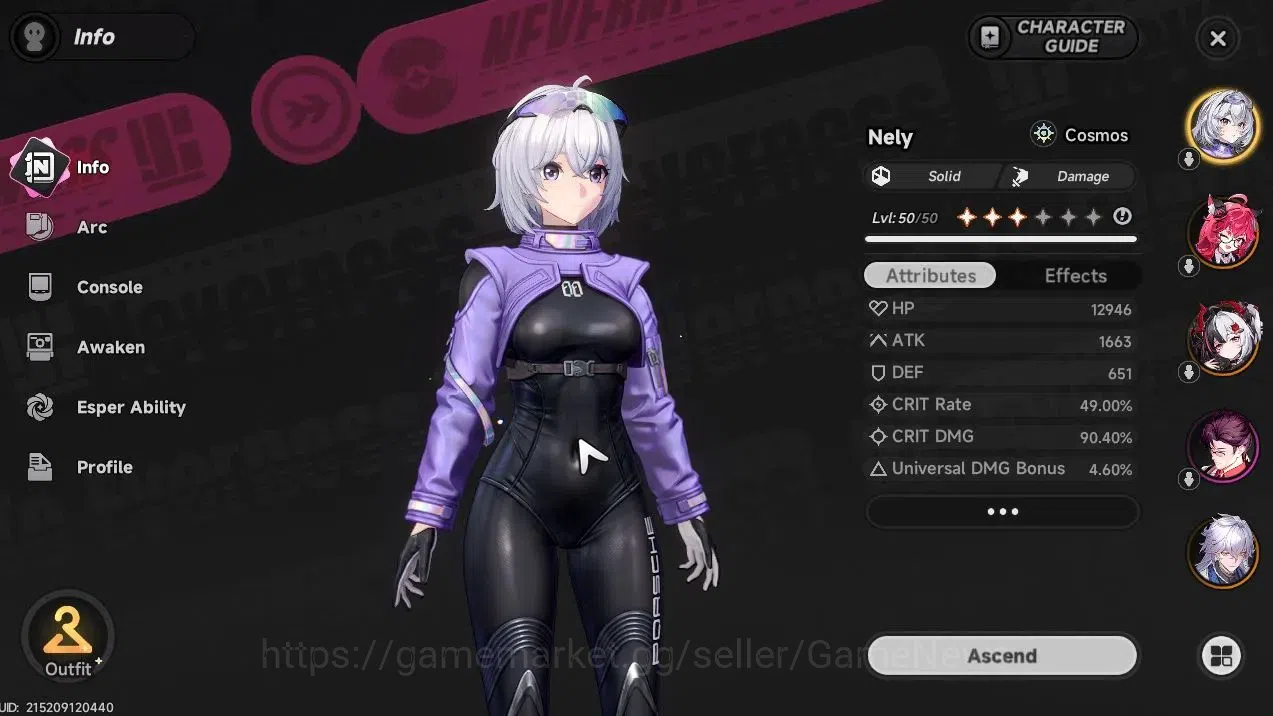 Neverness to Everness Accounts GLOBAL SEA|HL 32|TL 20|Lacrimosa,Nanally,Baicang,F image 3
