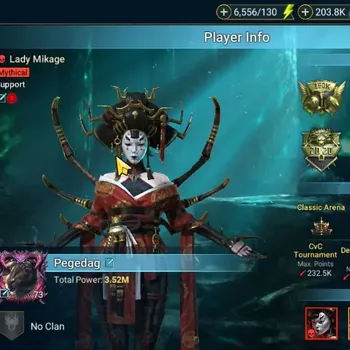 Raid: Shadow Legends Accounts Mid-Game Lv.73 Power 3,52M|1 Mythic:Lady Mikage|58