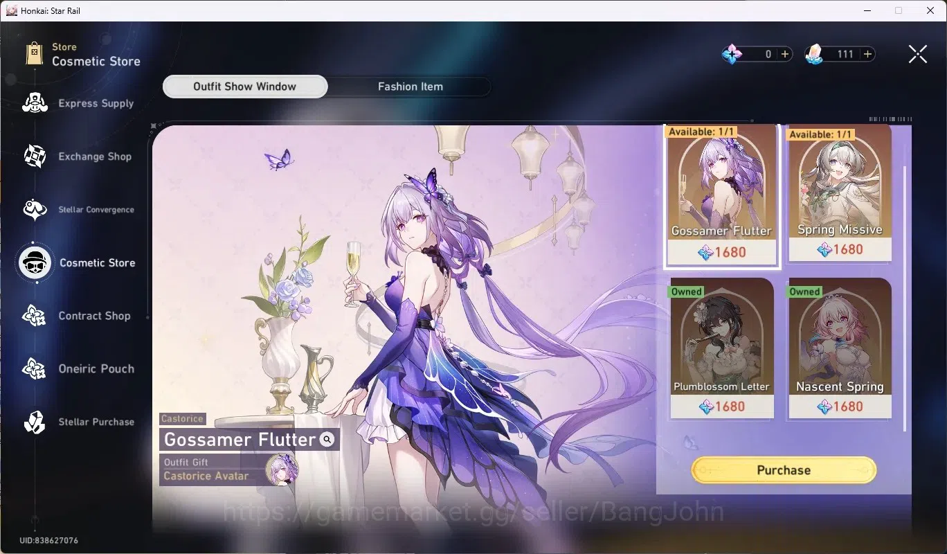 Honkai Star Rail Accounts Others ASIA|TL 65|12 Char Limited ([Evernight,Cyrene,Yao Guang,Sparxie]+Sign,Ruan 11