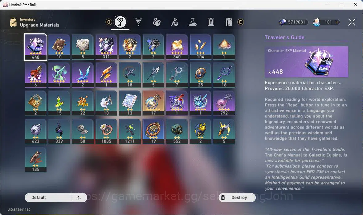 Honkai Star Rail Accounts Others ASIA|TL 58|5 Limit|Premium Team Elation(Sparxie,Sparkle,Yao Guang,DanHeng PT),etc|Check 11