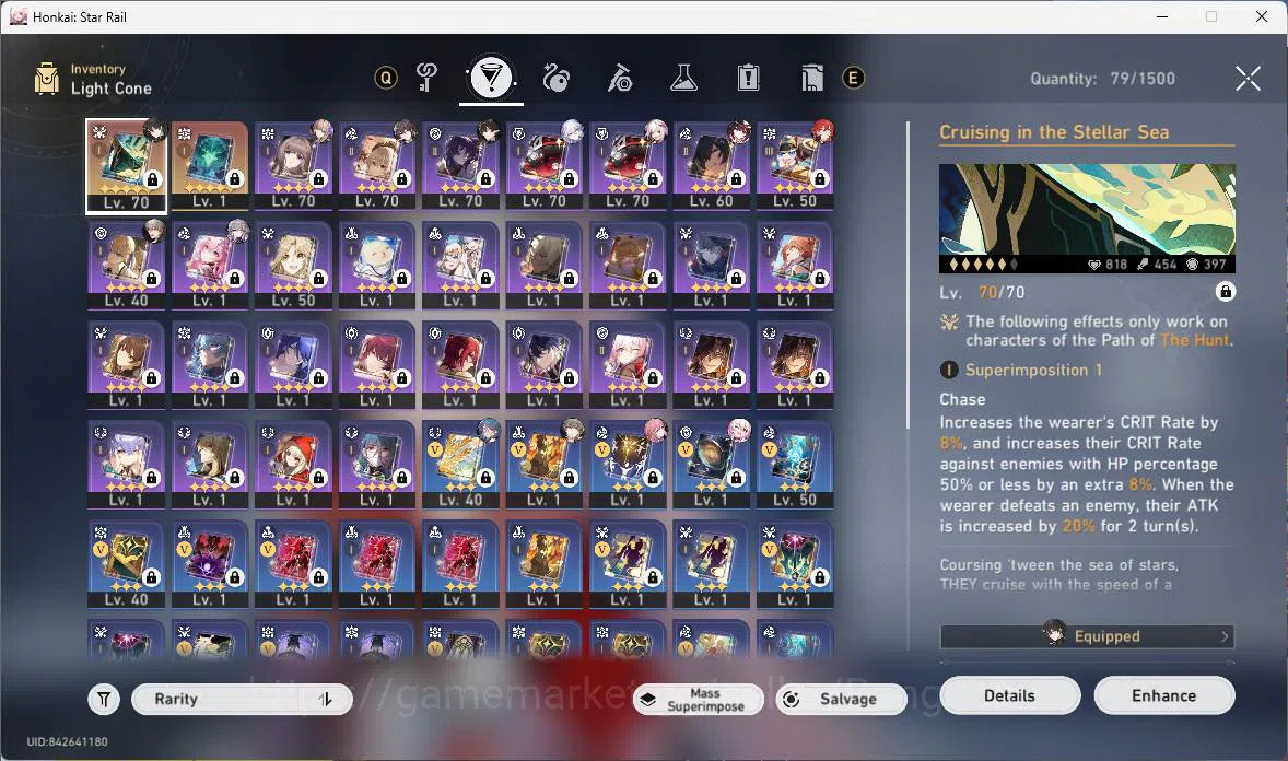 Honkai Star Rail Accounts Others ASIA|TL 58|5 Limit|Premium Team Elation(Sparxie,Sparkle,Yao Guang,DanHeng PT),etc|Check 12
