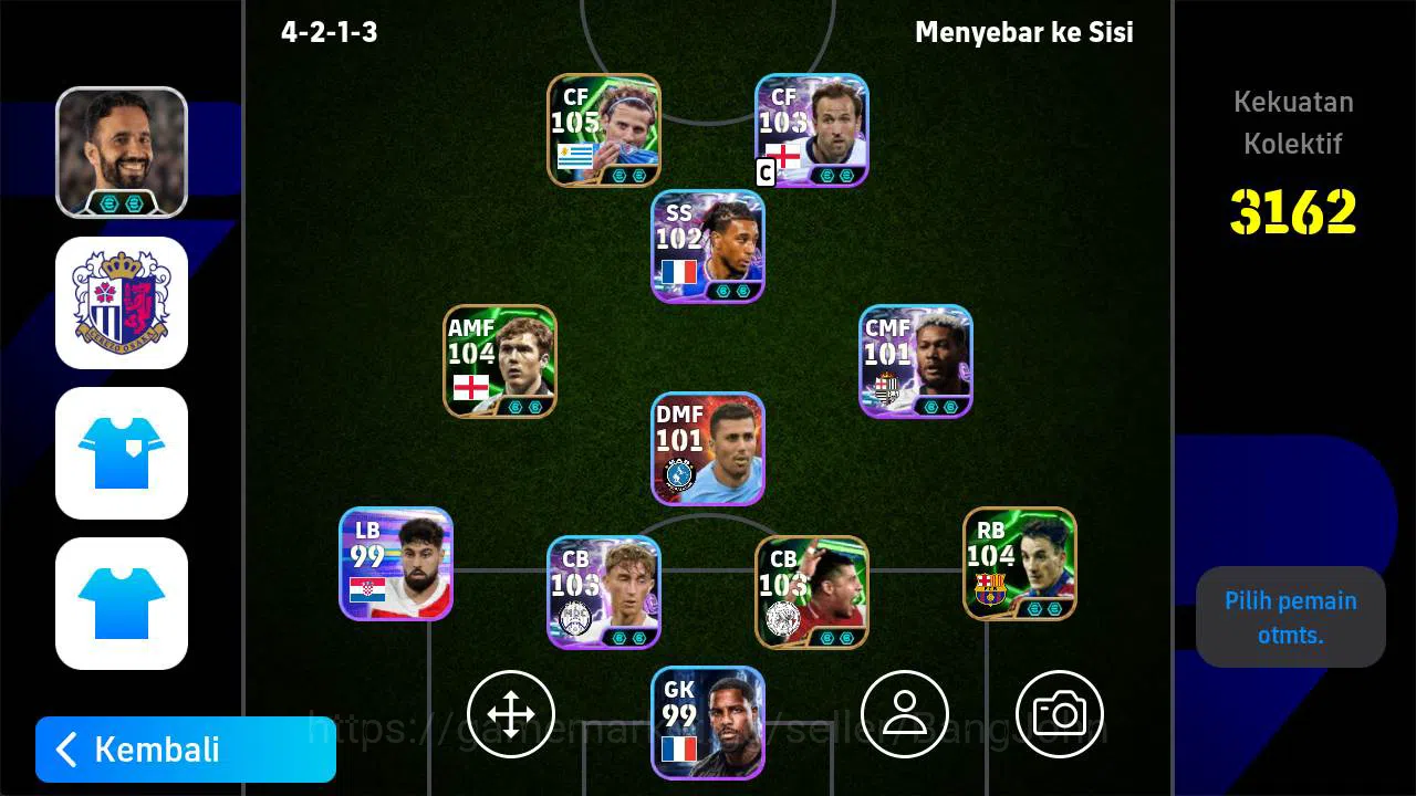 eFootball Others Power 3162 | diego forlan epic, albert ferrer epic image 1