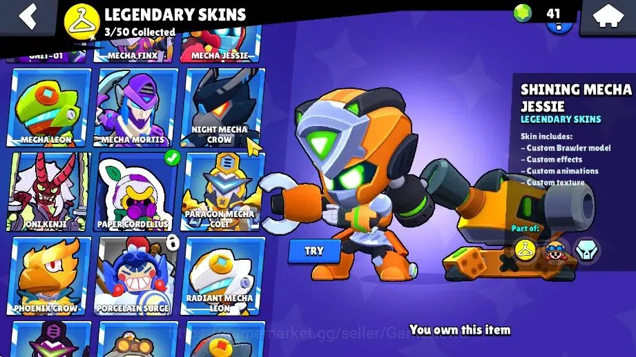 Brawl Stars Accounts 20K Trophy|76 Brawlers 14 Max Lvl|9 Prestige|171 Skins|2 Hypch 3 Legend 5 Myth 44 Epic|10K Bling 27K 14