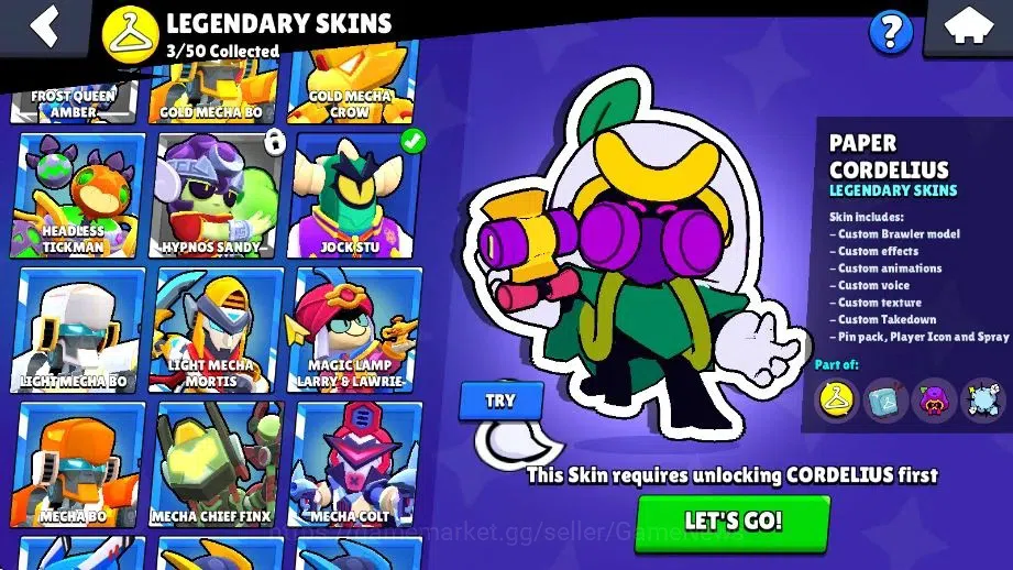 Brawl Stars Accounts 20K Trophy|76 Brawlers 14 Max Lvl|9 Prestige|171 Skins|2 Hypch 3 Legend 5 Myth 44 Epic|10K Bling 27K 15