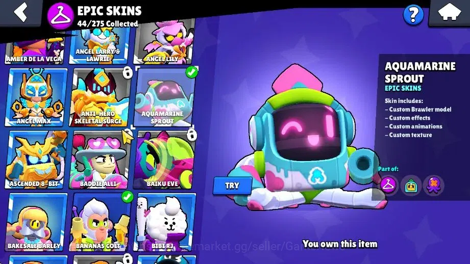 Brawl Stars Accounts 20K Trophy|76 Brawlers 14 Max Lvl|9 Prestige|171 Skins|2 Hypch 3 Legend 5 Myth 44 Epic|10K Bling 27K 18