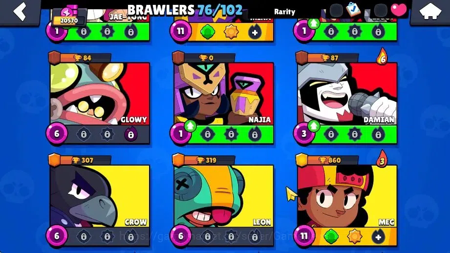 Brawl Stars Accounts 20K Trophy|76 Brawlers 14 Max Lvl|9 Prestige|171 Skins|2 Hypch 3 Legend 5 Myth 44 Epic|10K Bling 27K 9