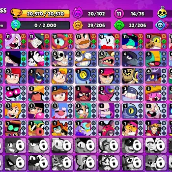 Brawl Stars Accounts 20K Trophy|76 Brawlers 14 Max Lvl|9 Prestige|171 S image 1