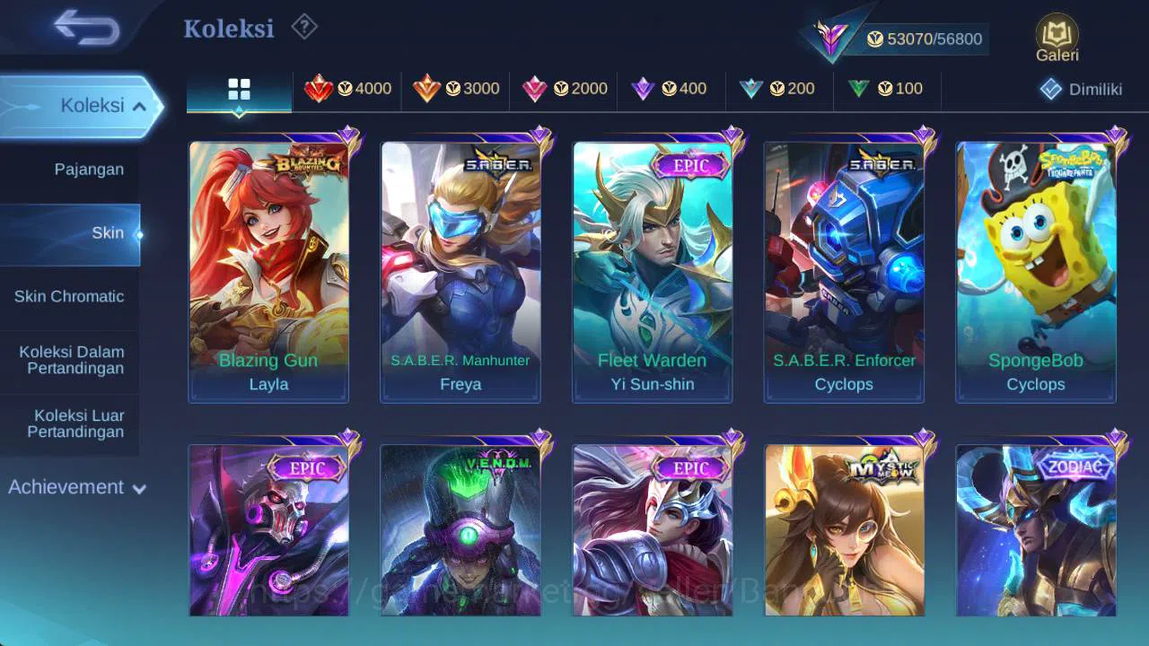 Mobile Legends: Bang Bang Accounts Global, Renow, skin 266,hero 132, LB karina,valen image 11