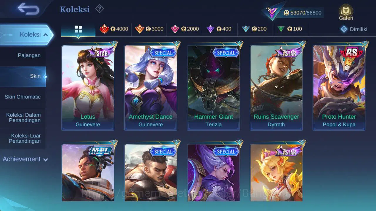 Mobile Legends: Bang Bang Accounts Global, Renow, skin 266,hero 132, LB karina,valen image 5