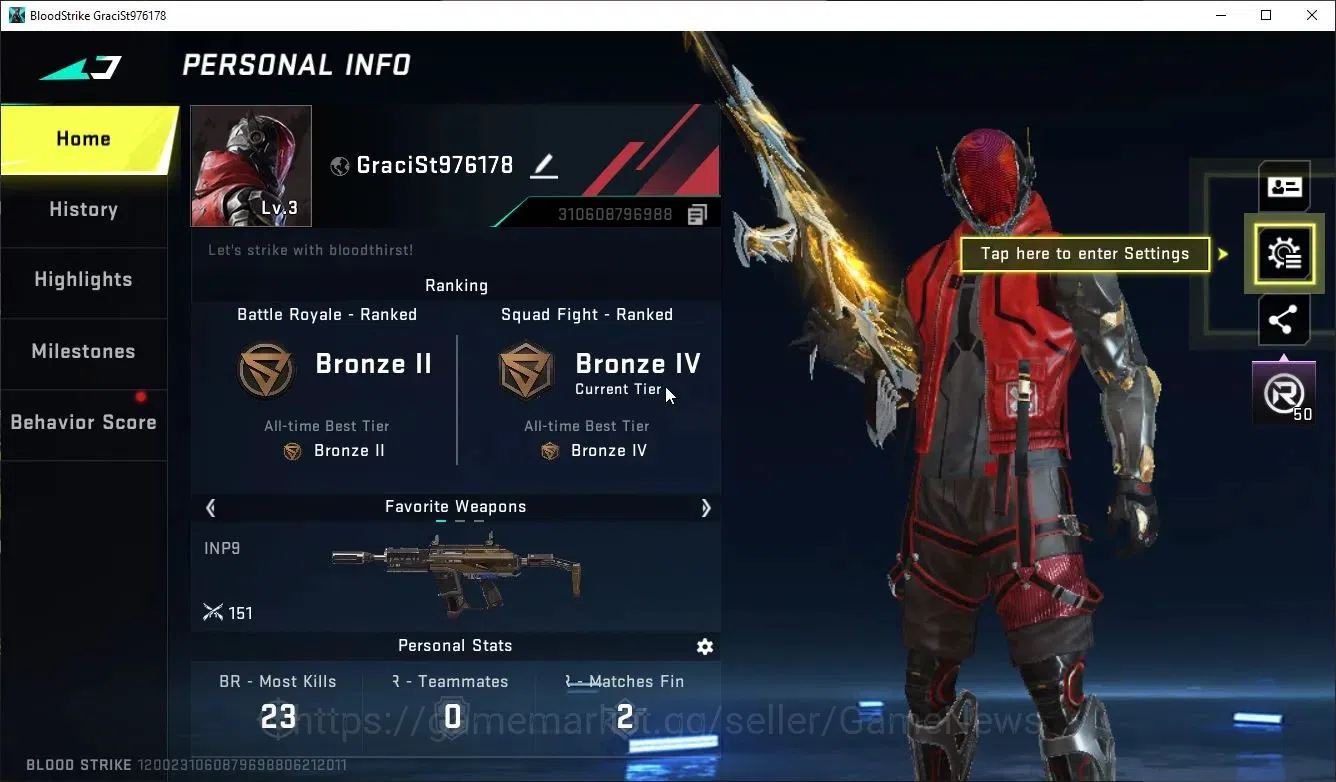 Blood Strike Accounts ASIA|ULTRA SKS-Elysium|Legendary QBZ95-Blood Venge image 2
