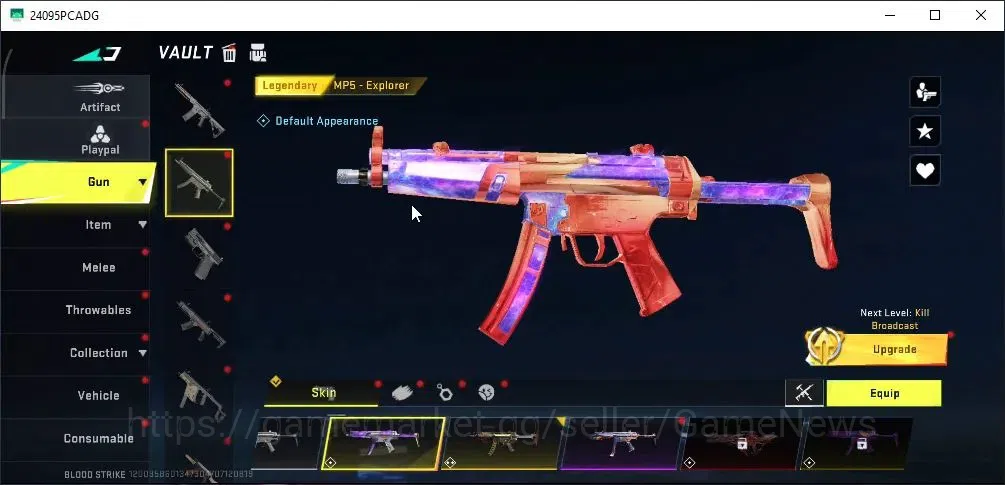 Blood Strike Accounts Collab Skin ASIA|Ultra [Origin-12 Thunder,URB Asura,INP-9 Molten]|Legend Melee [Katana Infernal]|16 12